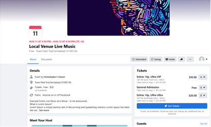 Boost ticket sales on eventbrite by using the facebook integration